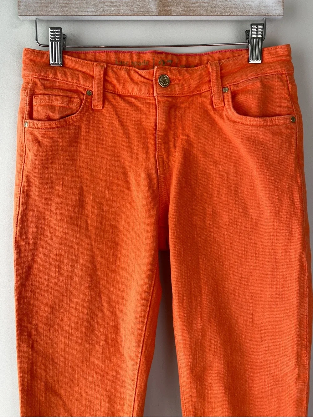Kate Spade Womens Perry Street Jeans 27 Orange Play Hooky Chic Preppy